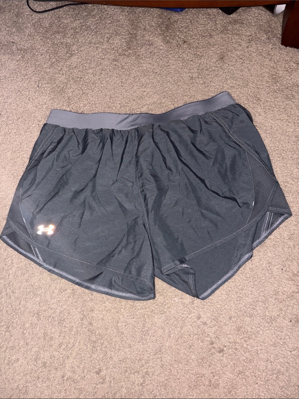 LG Women’s Dark Gray Athletic Running Shorts with Reflective Logo